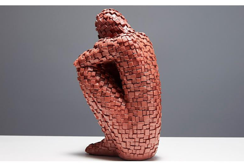 Abstract Lonely Man Sculptures Home Office Decor