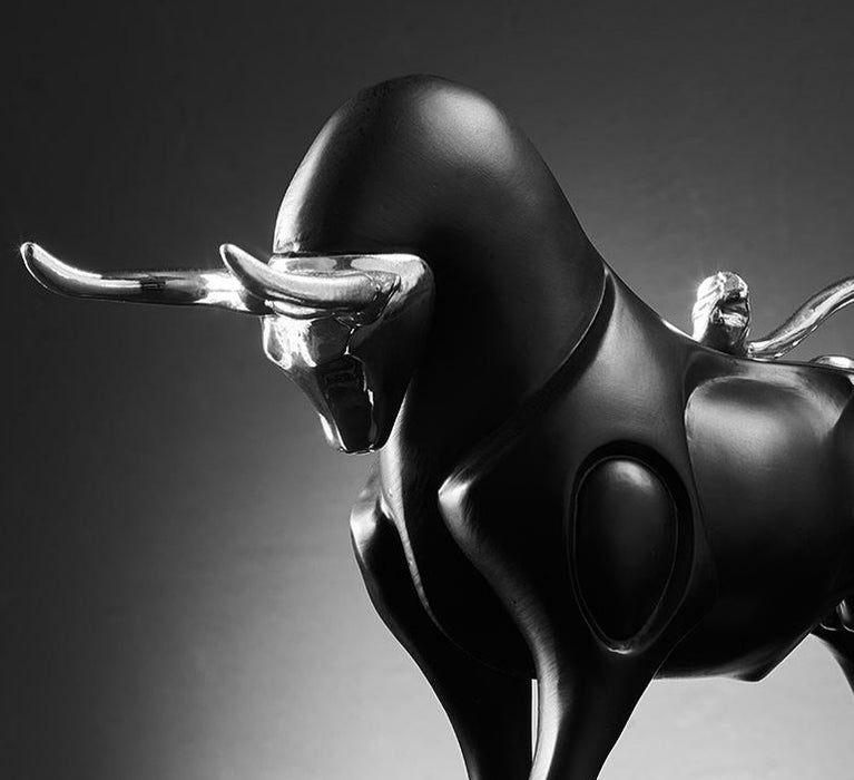 Modern Bull Ornaments Figurines Home Office Decor
