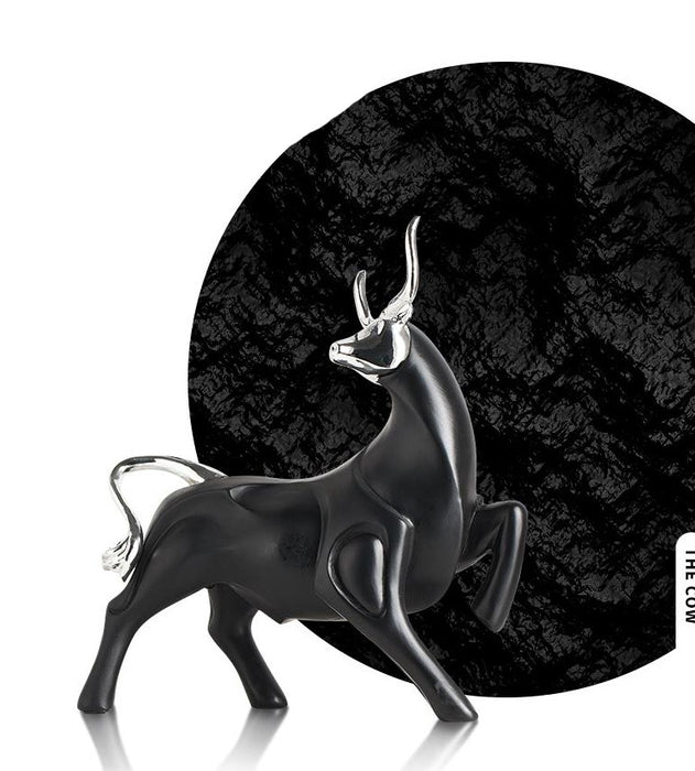 Modern Bull Ornaments Figurines Home Office Decor