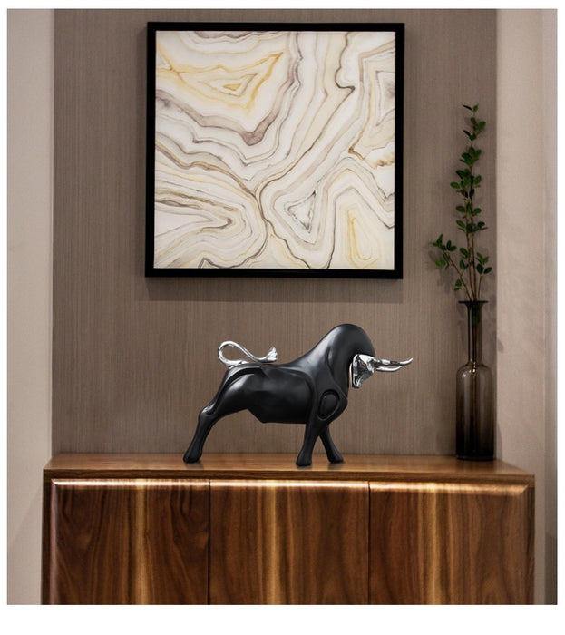 Modern Bull Ornaments Figurines Home Office Decor