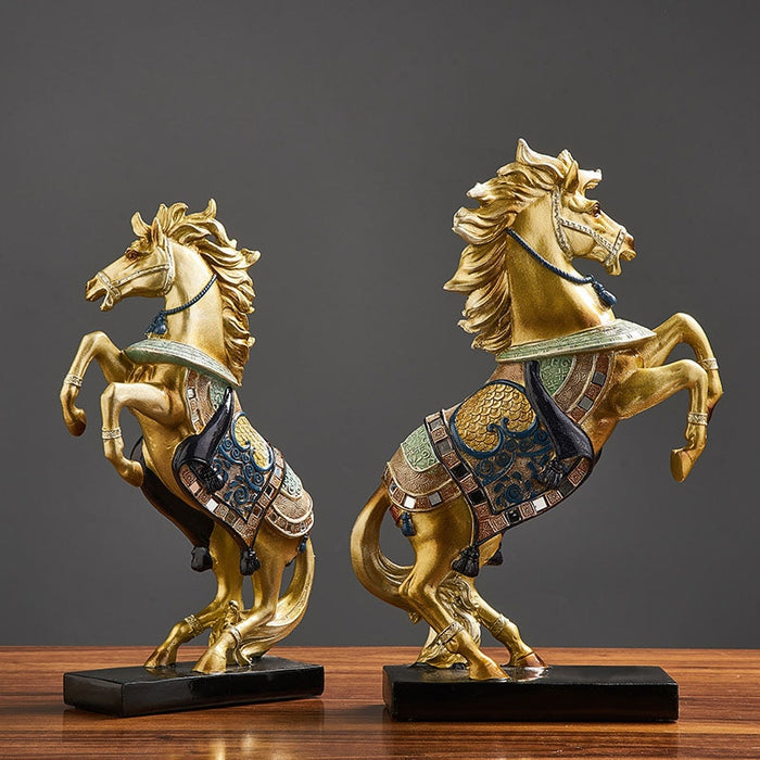 Resin Horse Art Statue Home Office Decor