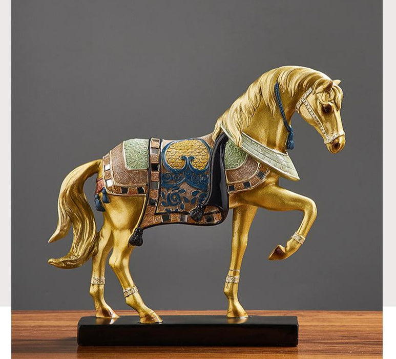 Resin Horse Art Statue Home Office Decor