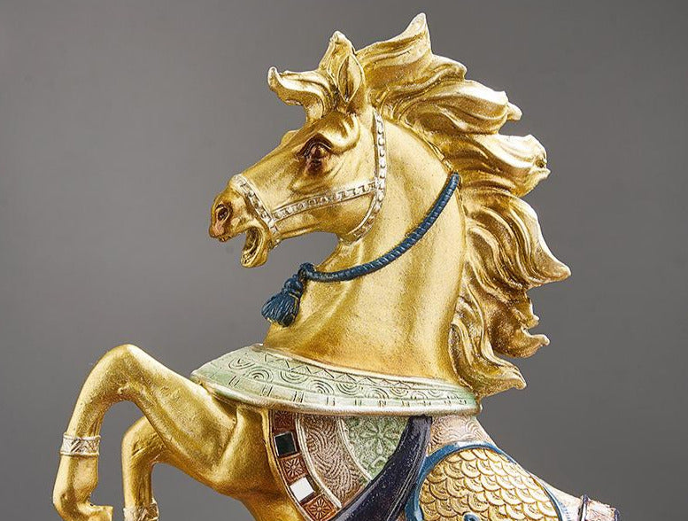 Resin Horse Art Statue Home Office Decor