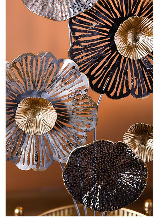 Iron Hollow Flower Ornaments Home Office Decor