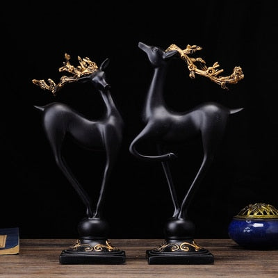 DEcorative Resin Deer Figurine Home Office Decor