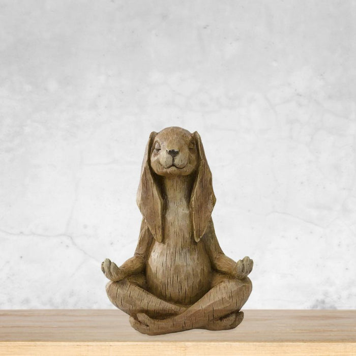 Yoga Pose Rabbit Figurine Home Office Decor