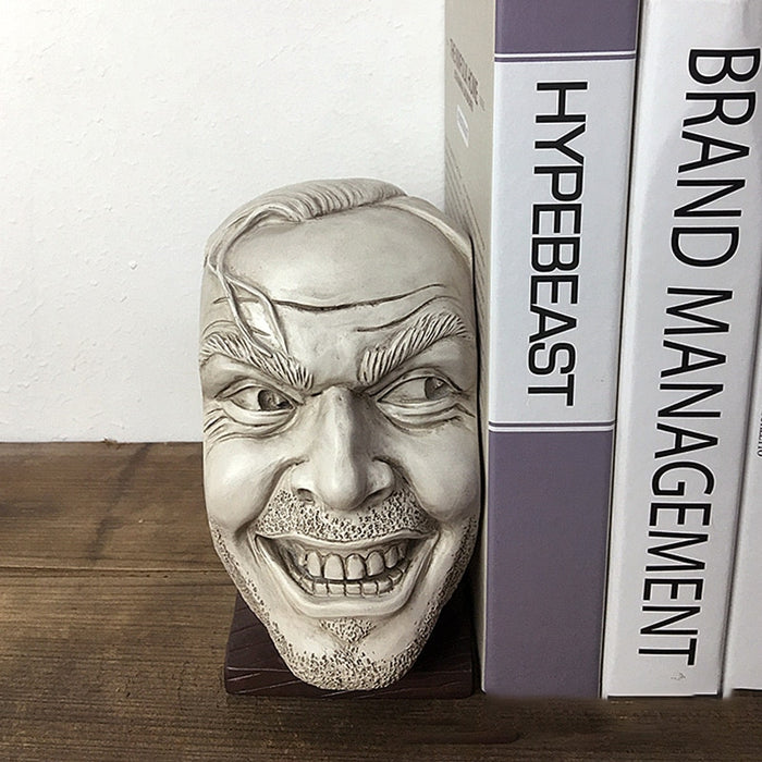 Scary Characters Face Bookend Home Office Decor
