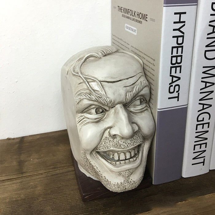 Scary Characters Face Bookend Home Office Decor