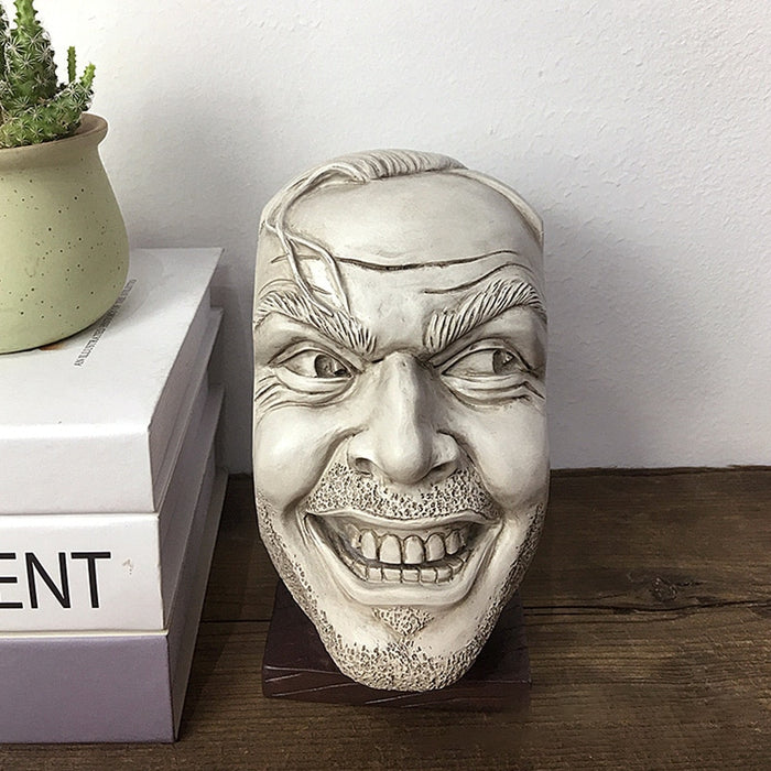 Scary Characters Face Bookend Home Office Decor
