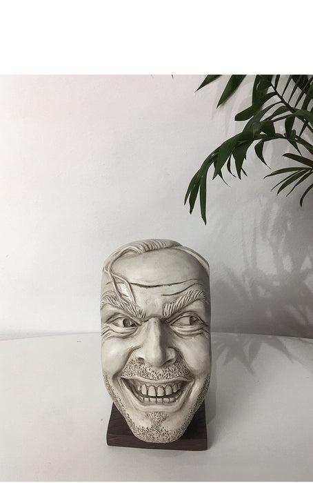 Scary Characters Face Bookend Home Office Decor