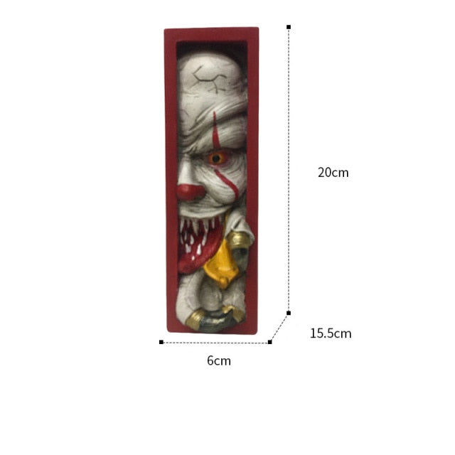 Scary Characters Face Bookend Home Office Decor