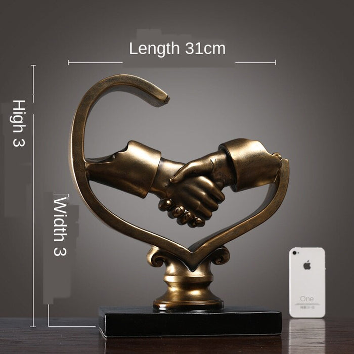 Decorative resin Handshake Figurine Home Office Decor