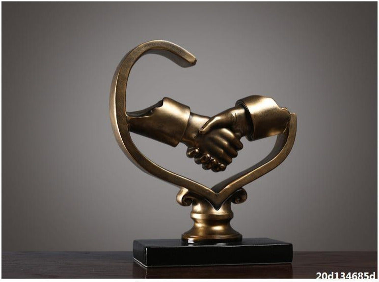 Decorative resin Handshake Figurine Home Office Decor