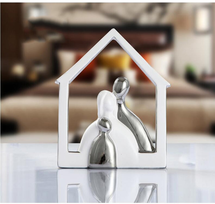 Ceramic Couple Figurine Home Office Decor