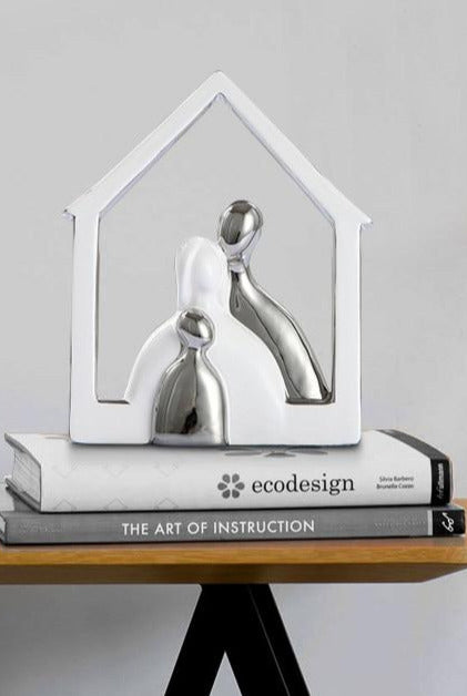 Ceramic Couple Figurine Home Office Decor