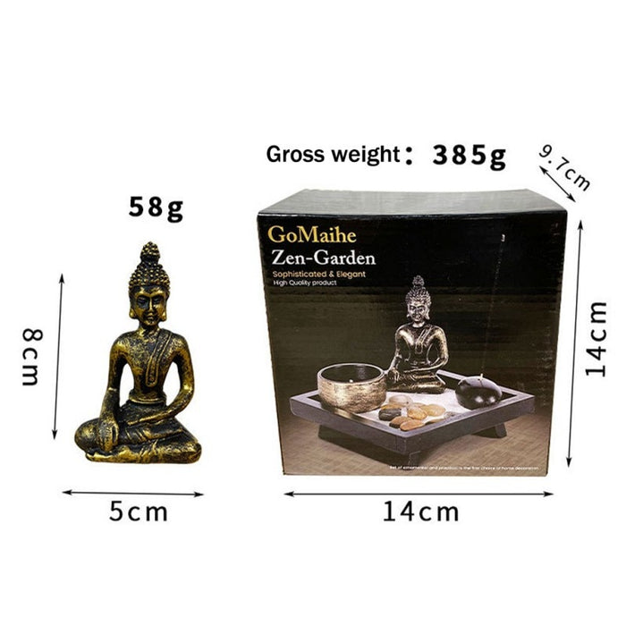 Buddha Statue with Encemse And Candle Burner Home Office Decor