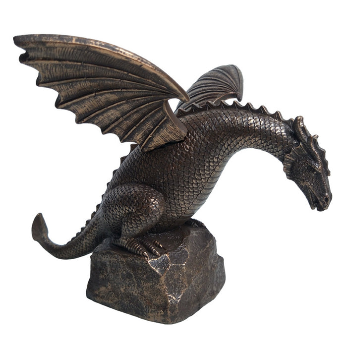 Resin Fountain Dragon Ornament Home Office Decor