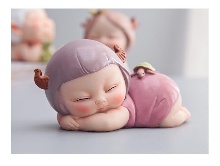 Cute Resin Girls Figurines Home Office Decor