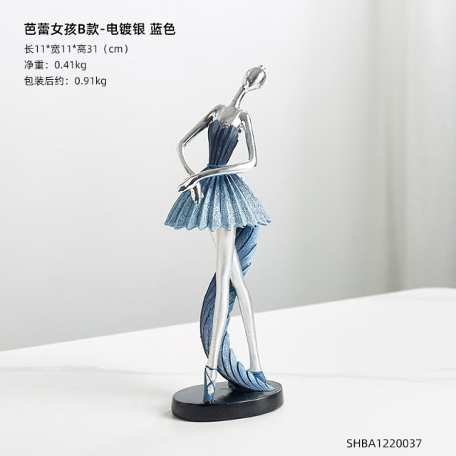Resin Dancer Miniature Home Office Decor