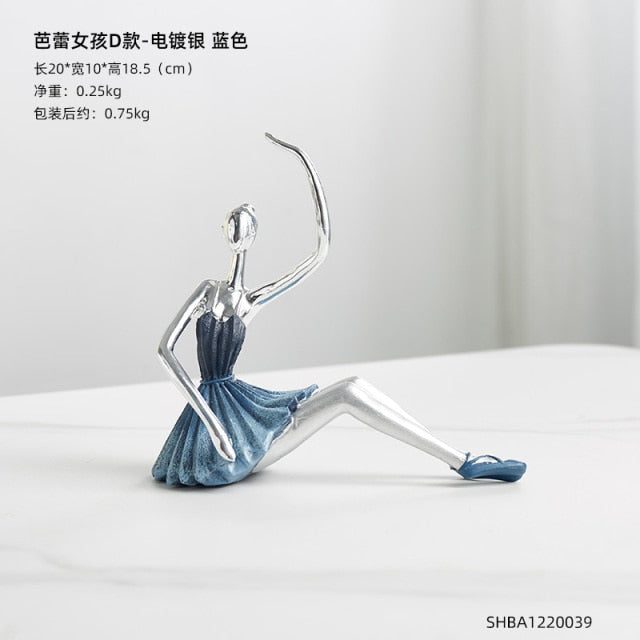 Resin Dancer Miniature Home Office Decor