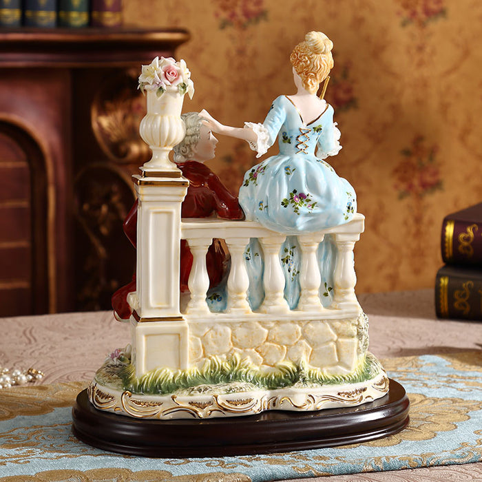 Classic Boy and Girl Statue Home Office Decor
