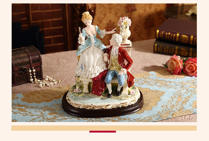 Classic Boy and Girl Statue Home Office Decor
