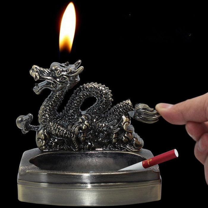 Dragon Shaped Ashtray With Lighter